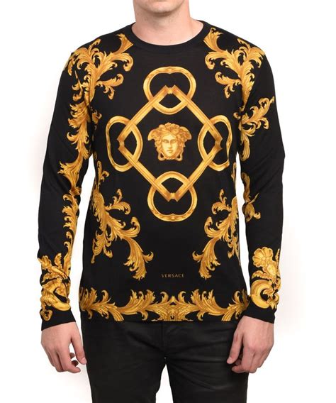 men's black versace sweater|farfetch Versace sweaters.